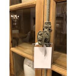 Dustin French Country Brown Pine Wood 6 Door Bookcase|