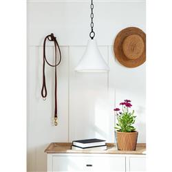 Billie French White Concrete Shade Pendant|