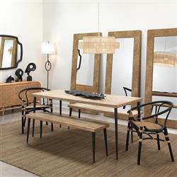 Chino Coastal Beach Natural Rattan Single Pendant|