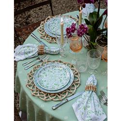 Juliska Provence Coastal Beach Whitewash Rattan Woven Placemat|