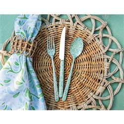 Juliska Provence Coastal Beach Whitewash Rattan Woven Placemat|