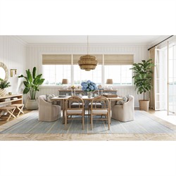 Juliska Provence Coastal Beach Whitewash Rattan Rectangular Tray|