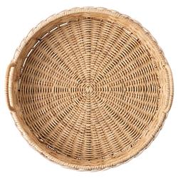 Juliska Provence Coastal Beach Whitewash Rattan Round Tray|