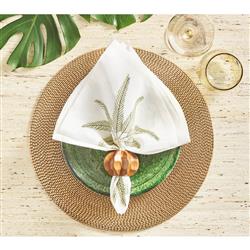 Palm Coast Green Linen Napkin - Set of 4|