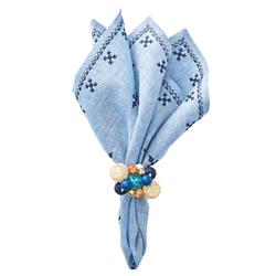 Fez Global Bazaar Periwinkle Linen Napkin - Set of 4|