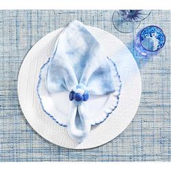 Croco Rustic Lodge White Round Placemat - Set of 4|