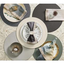 Orlando Shagreen Modern Classic Pearl White Placemat - Set of 4|