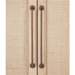 Elba Natural Rattan Wood Woven Arched China Cabinet|