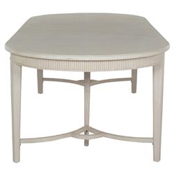 Whitlock White Wood Patterned Extendable Oval Dining Table - 86-106"W|