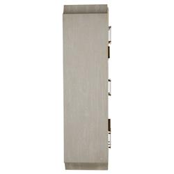 Alexandra White Mahogany Stained Brass Accent 11 Drawer Dresser|