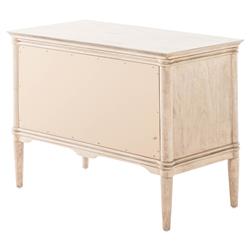 Linnea Updated Traditional Beige Oak Wood Nightstand|
