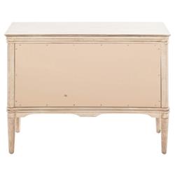 Linnea Updated Traditional Beige Oak Wood Nightstand|