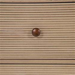 Linnea Updated Traditional Beige Oak Wood Nightstand|