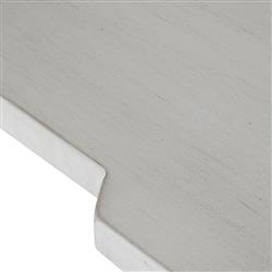 Riggs French Country White Ribbed Oak Wood 2 Drawer Nightstand|