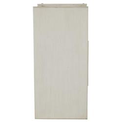 Riggs French Country White Ribbed Oak Wood 2 Drawer Nightstand|