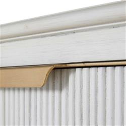 Riggs French Country White Ribbed Oak Wood 2 Drawer Nightstand|