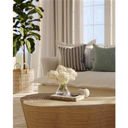 John-Richard Real Touch Hydrangeas French Concave Vase Faux Floral Arrangement|