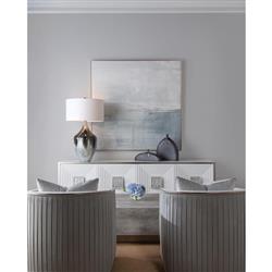 John-Richard True Blue Country Annabelle Hydrangeas Faux Floral Arrangement|