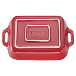 Staub Modern Classic Cherry Red Ceramic 4 Piece Mixed Baking Dish Set|