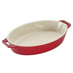Staub Modern Classic Cherry Red Ceramic 4 Piece Mixed Baking Dish Set|