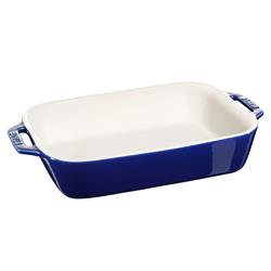 Staub Modern Classic Dark Blue Ceramic 4 Piece Mixed Baking Dish Set|
