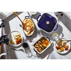 Staub Modern Classic Dark Blue Ceramic 4 Piece Mixed Baking Dish Set|
