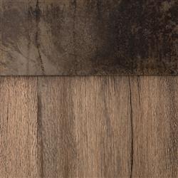 Beth Rustic Black Distressed Iron Top Brown Oak Wood Rectangular Console Table|