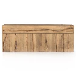 Beth Rustic Black Brown Oak Wood Rectangular Console Table|