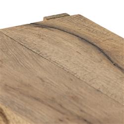 Beth Rustic Black Brown Oak Wood Rectangular Console Table|