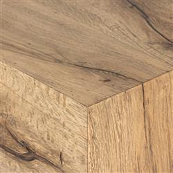 Beth Rustic Black Brown Oak Wood Rectangular Console Table|