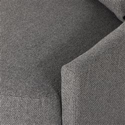 Louisa Modern Classic Grey Upholstered Round Sofa - 62"W|