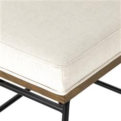 Inno Industrial Loft White Performance Seat Black Iron Frame Counter Stool|