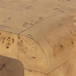 Cynthia Rustic Lodge Brown Burl Wood Square End Table|