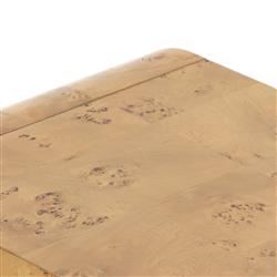 Cynthia Rustic Natural Brown Burl Wood Rectangular 4 Door Media Console - 65"W|