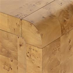 Cynthia Rustic Natural Brown Burl Wood Rectangular 4 Door Media Console - 65"W|