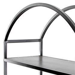 Jones Modern Classic Black Iron Arched Bookcase|