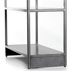 Jones Modern Classic Black Iron Arched Bookcase|