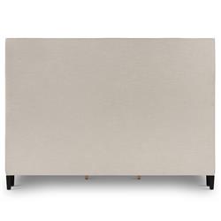 Meryll Modern Classic Beige Performance Brown Solid Wood Frame Bed - Queen|