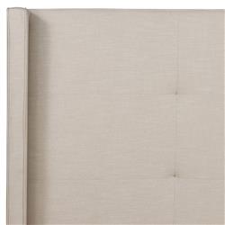 Meryll Modern Classic Beige Performance Brown Solid Wood Frame Bed - Queen|