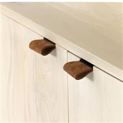 Theodore Industrial Loft Dove White Wood Grey Iron Frame Open Back Bookcase|