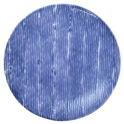 Santorini Global Bazaar Blue Ceramic Dinner Plates - Set of 4|