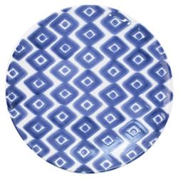 Santorini Global Bazaar Blue Ceramic Salad Plates - Set of 4|