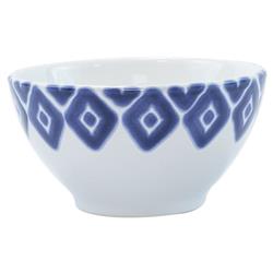 Santorini Global Bazaar Blue Ceramic Cereal Bowls - Set of 4|
