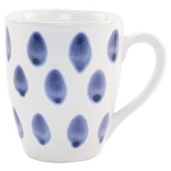 Santorini Global Bazaar Blue Ceramic Assorted Mugs -Set of 4|