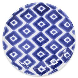 Santorini Global Bazaar Blue Ceramic Assorted Cocktail Plates - Set of 4|