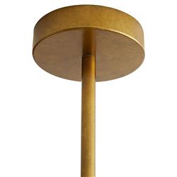 Baja Coastal Natural Coco Wood Bead Antique Brass Iron Chandelier|