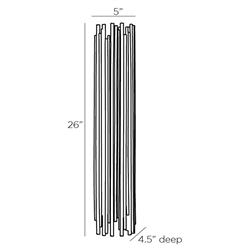 Prescott Hollywood Regency Gold Leaf Iron Flush Mount Sconce - Large|