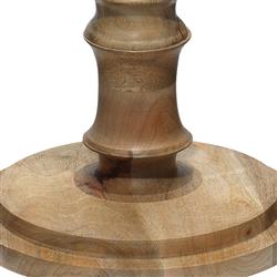 Dammara Updated Traditional Natural Mango Wood Column Floor Lamp|