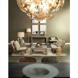 Dammara Updated Traditional Natural Mango Wood Column Floor Lamp|