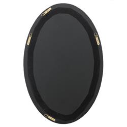 Abrianna Coastal Beach White Resin Textured Oval Wall Mirror|